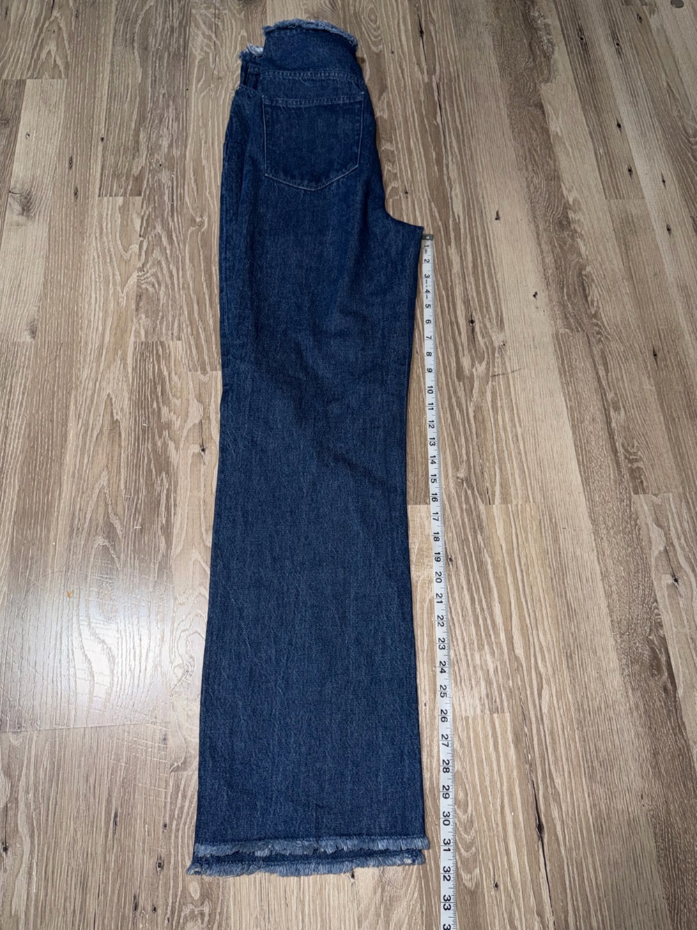 WeWoreWhat 100% Cotton High Rise Wide Leg Raw Hem Jeans Size 27 - Picture 2 of 10